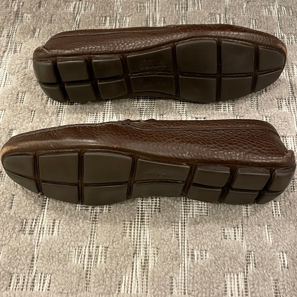 Prada Pebbled Grain Leather Drivers, all Metal Bit - Picture 11 of 13